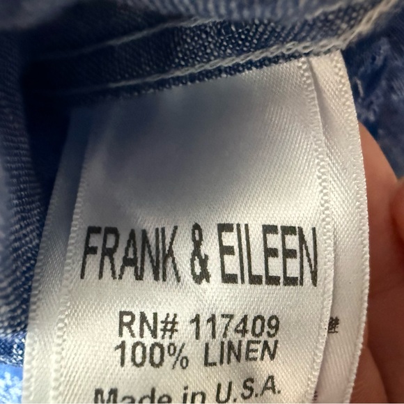Frank and Eileen 100% Linen Pineapple Button top- XS - Picture 6 of 8